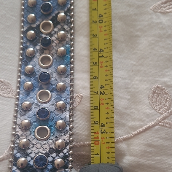 Blue and Silver Rhinestone Belt - Picture 6 of 6